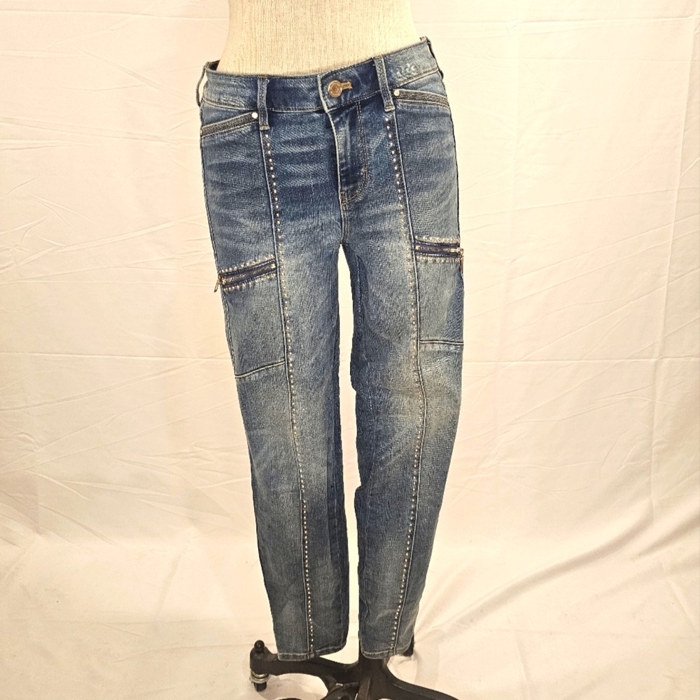 Stylish Denim Jeans with Studded Details